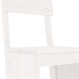 Garden Bar Set White Solid pine wood Regular Durable 3157812