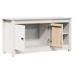 ZNTS TV Cabinet White 103x36.5x52 cm Solid Wood Pine 814590