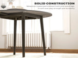 Folding Dining Table for 4, Round Drop Leaf Table, Modern Space Saving Small Kitchen Table with Wood T3398P343259