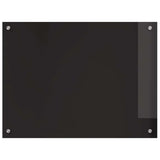 Kitchen Backsplash 2 pcs Black 80 x 60 cm Tempered Glass 3415547