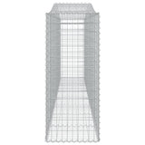 Arched Gabion Baskets 2 pcs 400x50x120/140 cm Galvanised Iron 3145969