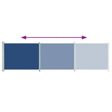 Patio Retractable Side Awning 600x160 cm Blue 313377