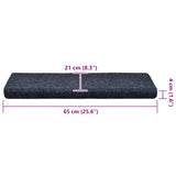 Stair Mats Self-adhesive 30 pcs 65x21x4 cm Blue Rectangular Edge 3365696