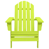 Garden Adirondack Chair Solid Fir Wood Green 315876