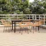 7 Piece Garden Dining Set Poly Rattan 3157864
