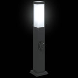 Bollard Lights with Outlet 3 pcs 50 cm Black IP44 4006084