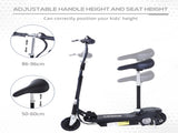 Powered E-Scooter Ride-On, with Brakes, Adjustable Seat, Adjustable Handlebars, Black T3398P349426