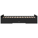 Bed Frame with Drawers without Mattress Black 100x200 cm 3280329