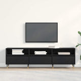 TV Cabinet Black Oak 150 x 30 x 44.5 cm Engineered Wood 862876