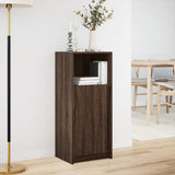 Sideboard with LED Brown Oak 42.5x34x100 cm Engineered Wood 852158