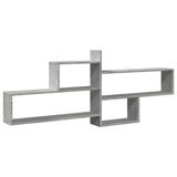Wall Shelf Concrete Grey 167.5x18x68 cm Engineered Wood 853320