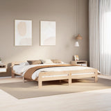 Bed Frame without Mattress 200x200 cm Solid Wood Pine 855460