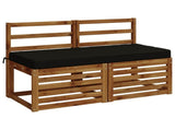2-Piece Bench Cushions SOEST 2 pcs 100% Polyester Black 950197