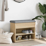 Shoe Bench Sonoma Oak 62x32x50 cm Engineered Wood 835098