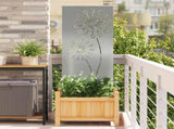 Garden Privacy Screen Silver 50 x 140 cm Galvanised steel 876306