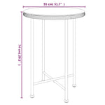 ZNTS Dining Table Ø55 cm Tempered Glass and Steel 319434