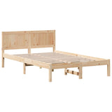 Bed Frame Brown 135 x 190 cm Solid Pine wood 872197