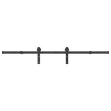 Sliding Door Hardware Kit 183 cm Steel Black 4009712