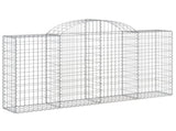 Arched Gabion Baskets 20 pcs 200x30x100/120 cm Galvanised Iron 3146125