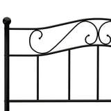 284527 Bed Frame without Mattress Black Metal 160x200 cm