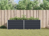 Planter Anthracite 195 x 100 x 75 cm Galvanised Steel 42018220