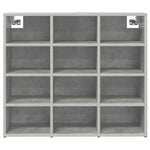 Shoe Cabinet Concrete grey 77.5 x 30 x 67 cm Engineered wood 808715
