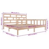 3101368 Bed Frame without Mattress Solid Wood 200x200 cm