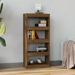 ZNTS Book Cabinet/Room Divider Brown Oak 60x30x135 cm Engineered Wood 813607