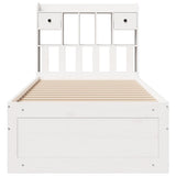 Bookcase Bed without Mattress White 90x200 cm Solid Wood Pine 3308970
