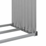 Log Holder Light Grey 120x45x100 cm Galvanised Steel 364553