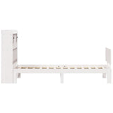 Bookcase Bed without Mattress White 90x190cm Solid Wood Pine 3322679