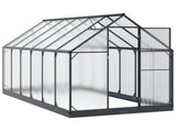 Garden Greenhouse with Door Anthracite 183.5 x 363.5 x 207 cm 3433044