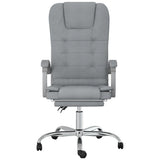 Massage Reclining Office Chair Light Grey Fabric 349802