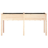 Planter with Liner 161x45x76 cm Solid Wood Fir 364236
