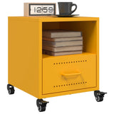 ZNTS Bedside Cabinet Mustard Yellow 36x39x43.5 cm Steel 846710