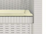 1-Seater Armchair with Cushion Rattan Look PP White 8011860