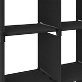 322618 15-Cube Display Shelf Black 103x30x175,5 cm Fabric