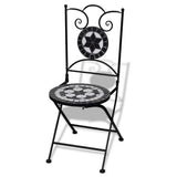 Folding Chairs 2 pcs Ceramic Black and White 41533