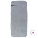 Beach Towels 4 pcs Grey 60x135 cm Fabric 400 GSM 3157052