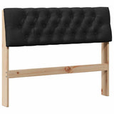 Upholstered Headboard Black 100 cm Solid Pine Wood 879191
