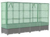 Raised Bed with Greenhouse Cover Rattan Look 160x40x138 cm 4015858