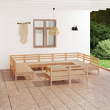 12 Piece Garden Lounge Set Solid Wood Pine 3083449
