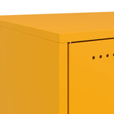 ZNTS Bedside Cabinets 2 pcs Mustard Yellow 36x39x78 cm Steel 846585