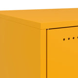 Bedside Cabinets 2 pcs Mustard Yellow 36x39x78 cm Steel 846585