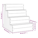 Pet Stair 40x49x47 cm Solid Wood Pine 822466