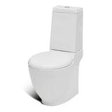 Stand Toilet & Bidet Set White Ceramic 270059