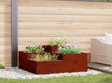 Garden Planter Rusty 100 x 100 x 48 cm Weathering Steel 865854
