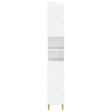 Bathroom Cabinet with Open Shelf DELFT High Gloss White 897039