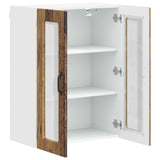 Wall Glass Cabinet PORTO Old Wood 60 x 31 x 80 cm 885443