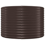 ZNTS Garden Raised Bed Powder-coated Steel 249x100x68 cm Brown 319065